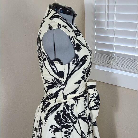 Jessica Howard Black and White Floral Midi Dress - Picture 4 of 16